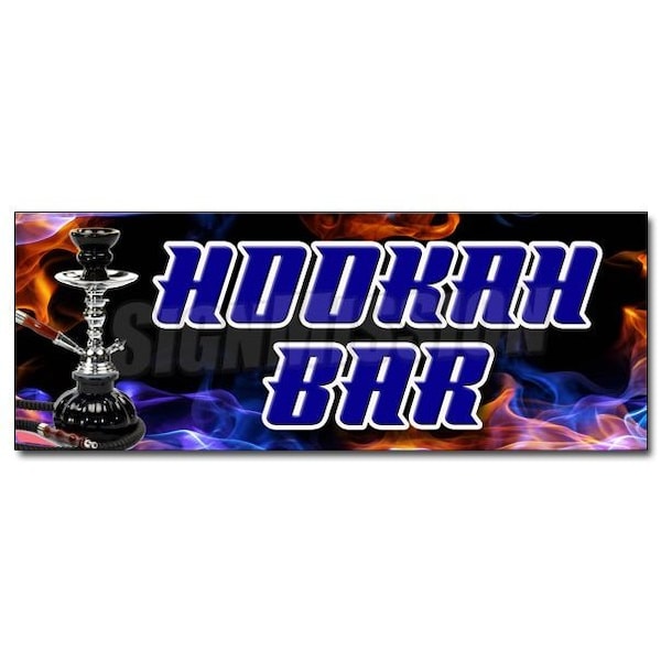 Signmission HOOKAH BAR DECAL sticker smoke flavored vapor bar club middle eastern, D-12 Hookah Bar D-12 Hookah Bar - main